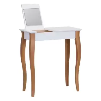 Masuta de toaleta cu oglinda Ragaba Dressing Table, lungime 65 cm, alba imagine