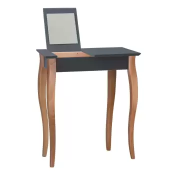 Masuta de toaleta cu oglinda Ragaba Dressing Table, lungime 65 cm, gri grafit imagine