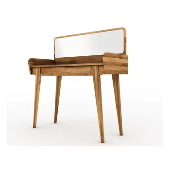 Masuta de toaleta din stejar cu oglinda 110x45 cm Retro - The Beds imagine