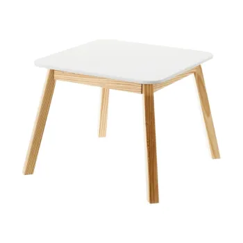 Masuta pentru copii cu blat alb 55x55 cm - Casa Seleccion imagine