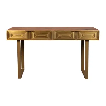 Masuta tip consola cu blat din lemn de mango Dutchbone Volan, lungime 140 cm imagine