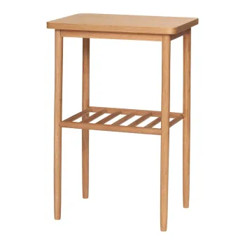 Masuta tip consola din lemn de stejar Hubsch Acorn, 40 x 30 cm, natural imagine