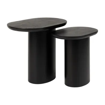 Masute auxiliare 2 buc. cu blat din lemn de mango 37x56 cm Bela - White Label imagine