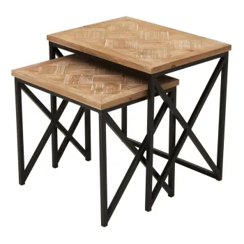 Masute auxiliare 2 buc. din lemn de brad 38x51 cm Kickford - Premier Housewares imagine