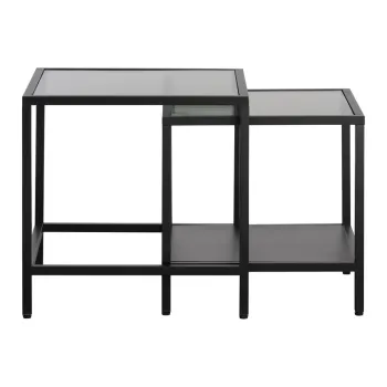 Masute auxiliare 2 buc. din sticla 50x50 cm Bronco - Unique Furniture imagine