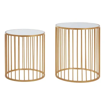 Masute auxiliare 2 buc. rotunde cu blat din sticla o 45 cm Avantis - Premier Housewares imagine