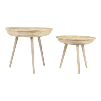 Masute auxiliare 2 buc. rotunde din ratan o 56 cm Colon - Light & Living imagine