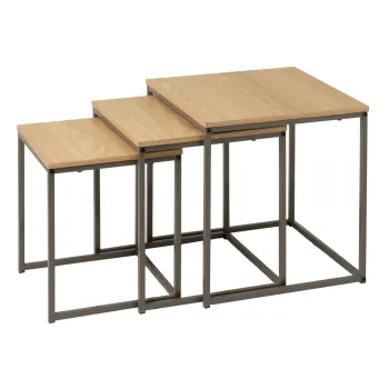 Masute auxiliare 3 buc. 40x40 cm - Casa Seleccion imagine