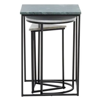 Masute auxiliare 3 buc. cu blat din marmura 40x40 cm Mandoli - Premier Housewares imagine