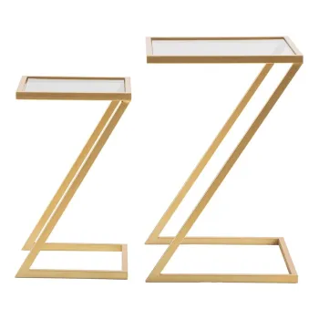 Masute auxiliare cu blat din sticla 2 buc. 40x40 cm Zet - Mauro Ferretti imagine