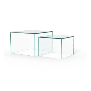 Masute de cafea 2 buc. din sticla 50x50 cm Dice - Actona imagine