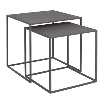Masute de cafea gri 2 buc. din metal 40x40 cm Fera - Blomus imagine