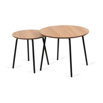 Masute de cafea in culoare naturala 2 buc. rotunde o 55 cm Luke - Bonami Essentials imagine