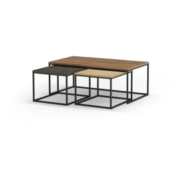 Masute de cafea in culoare naturala 3 buc. 60x110 cm Camelia - Marckeric imagine