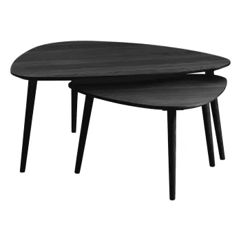 Masute de cafea negre 2 buc. 70x100 cm Adda - Unique Furniture imagine