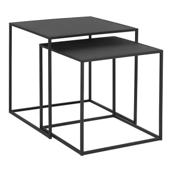 Masute de cafea negre 2 buc. din metal 40x40 cm Fera - Blomus imagine
