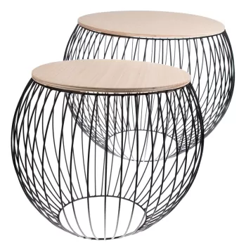 Mese rotunde de depozitare in set de 2 buc. o 41 cm - Dakls imagine