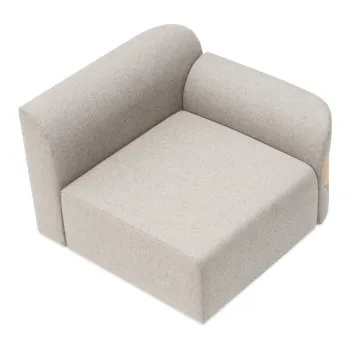 Modul de canapea gri deschis (colt stanga) din amestec de lana si in Hugg - Gazzda imagine