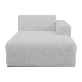 Modul pentru canapea alb cu tapiterie din stofa boucle (cu colt pe partea stanga ) Roxy - Scandic imagine