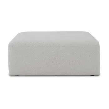 Modul pentru canapea alb cu tapiterie din stofa boucle Roxy - Scandic imagine