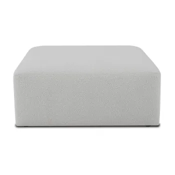 Modul pentru canapea alb cu tapiterie din stofa boucle Roxy - Scandic imagine