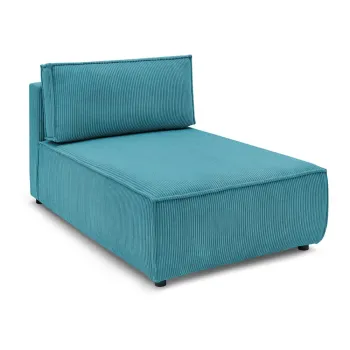 Modul pentru canapea albastru cu tapiterie din catifea reiata (cu colt variabil) Nihad modular - Bobochic Paris imagine