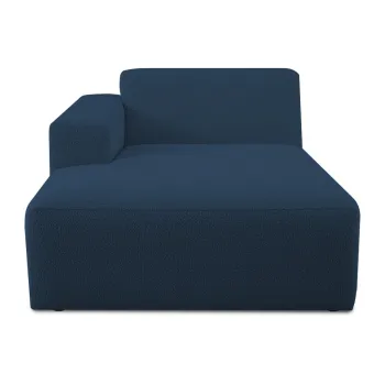 Modul pentru canapea albastru inchis cu tapiterie din stofa boucle (cu colt pe partea dreapta) Roxy - Scandic imagine