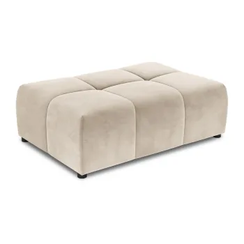 Modul pentru canapea bej cu tapiterie din catifea Rome Velvet - Cosmopolitan Design imagine