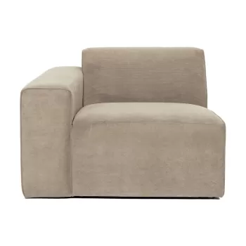 Modul pentru canapea bej din catifea reiata (partea dreapta) Sting - Scandic imagine