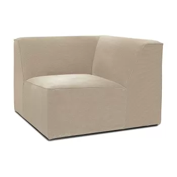 Modul pentru canapea bej din catifea reiata Sting - Scandic imagine