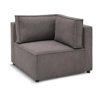 Modul pentru canapea caramiziu cu tapiterie din catifea reiata (cu colt variabil) Nihad modular - Bobochic Paris imagine