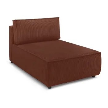 Modul pentru canapea caramiziu cu tapiterie din catifea reiata (cu colt variabil) Nihad modular - Bobochic Paris imagine