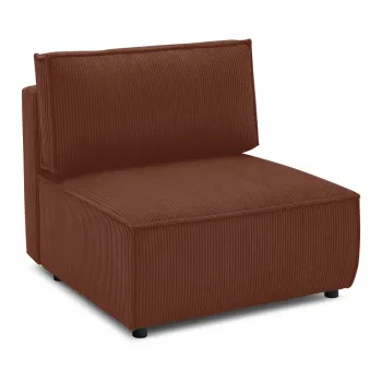 Modul pentru canapea caramiziu cu tapiterie din catifea reiata (de mijloc) Nihad modular - Bobochic Paris imagine