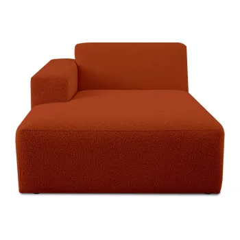 Modul pentru canapea caramiziu cu tapiterie din stofa boucle (cu colt pe partea dreapta) Roxy - Scandic imagine