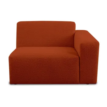 Modul pentru canapea caramiziu cu tapiterie din stofa boucle (cu colt pe partea stanga ) Roxy - Scandic imagine