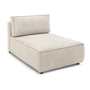 Modul pentru canapea crem cu tapiterie din catifea reiata (cu colt variabil) Nihad modular - Bobochic Paris imagine