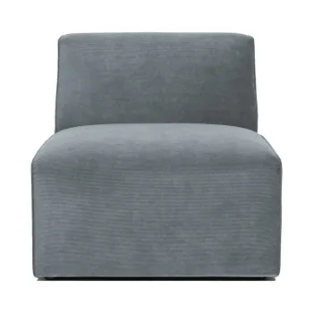 Modul pentru canapea gri cu tapiterie din catifea reiata (de mijloc) Sting - Scandic imagine