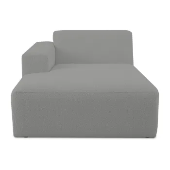 Modul pentru canapea gri cu tapiterie din stofa boucle (cu colt pe partea dreapta) Roxy - Scandic imagine