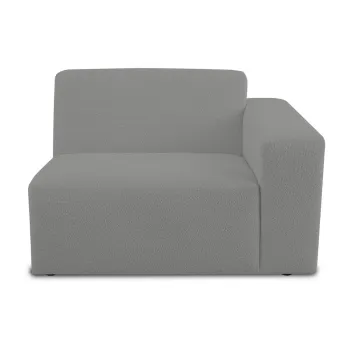 Modul pentru canapea gri cu tapiterie din stofa boucle (cu colt pe partea stanga ) Roxy - Scandic imagine