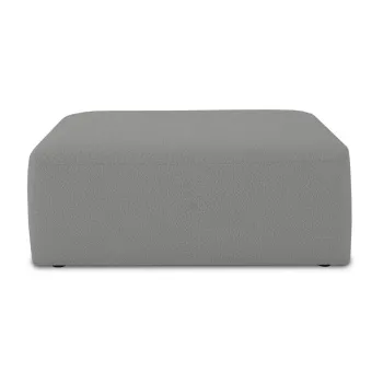 Modul pentru canapea gri cu tapiterie din stofa boucle Roxy - Scandic imagine
