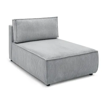 Modul pentru canapea gri deschis cu tapiterie din catifea reiata (cu colt variabil) Nihad modular - Bobochic Paris imagine