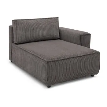 Modul pentru canapea maro deschis cu tapiterie din catifea reiata (cu colt pe partea stanga ) Nihad modular - Bobochic Paris imagine