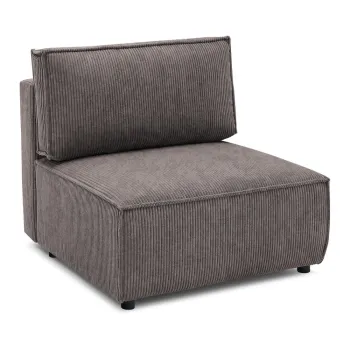 Modul pentru canapea maro deschis cu tapiterie din catifea reiata (de mijloc) Nihad modular - Bobochic Paris imagine