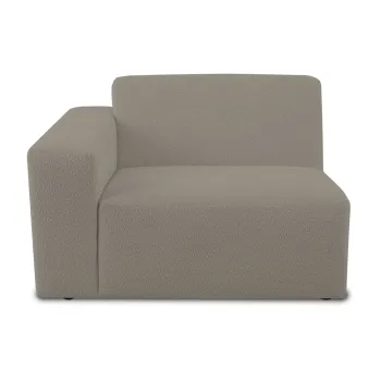 Modul pentru canapea maro deschis cu tapiterie din stofa boucle (cu colt pe partea dreapta) Roxy - Scandic imagine