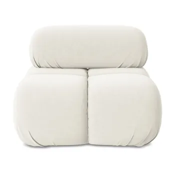 Modul pentru canapea modulara alb cu tapiterie din catifea Lokua - Makamii imagine