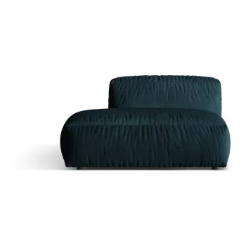 Modul pentru canapea modulara albastru inchis cu tapiterie din tesatura boucle (cu colt pe partea dreapta) Martina - Micadoni Home imagine