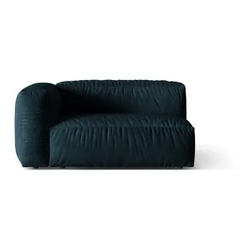 Modul pentru canapea modulara albastru inchis cu tapiterie din tesatura boucle (cu colt pe partea dreapta) Martina - Micadoni Home imagine
