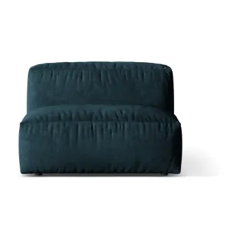 Modul pentru canapea modulara albastru inchis cu tapiterie din tesatura boucle (de mijloc) Martina - Micadoni Home imagine