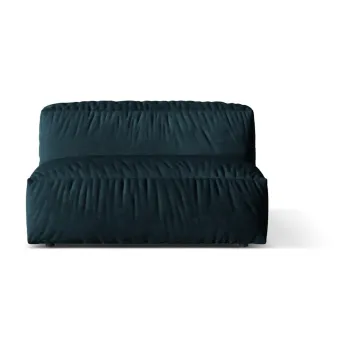 Modul pentru canapea modulara albastru inchis cu tapiterie din tesatura boucle (de mijloc) Martina - Micadoni Home imagine