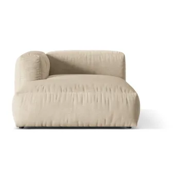 Modul pentru canapea modulara bej/crem cu tapiterie din tesatura boucle (cu colt pe partea dreapta) Martina - Micadoni Home imagine